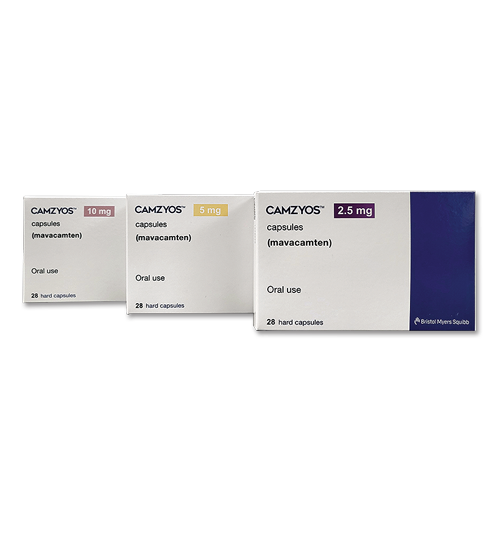 Mavacamten 2.5 mg, 5 mg, and 10 mg capsules