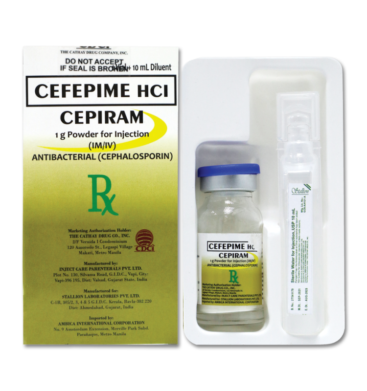 Cefepime HCl Powd for inj 1 g