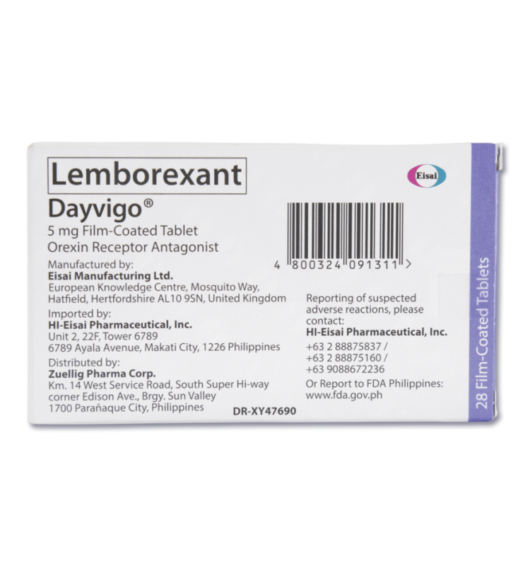 Lemborexant 5 mg FC tab