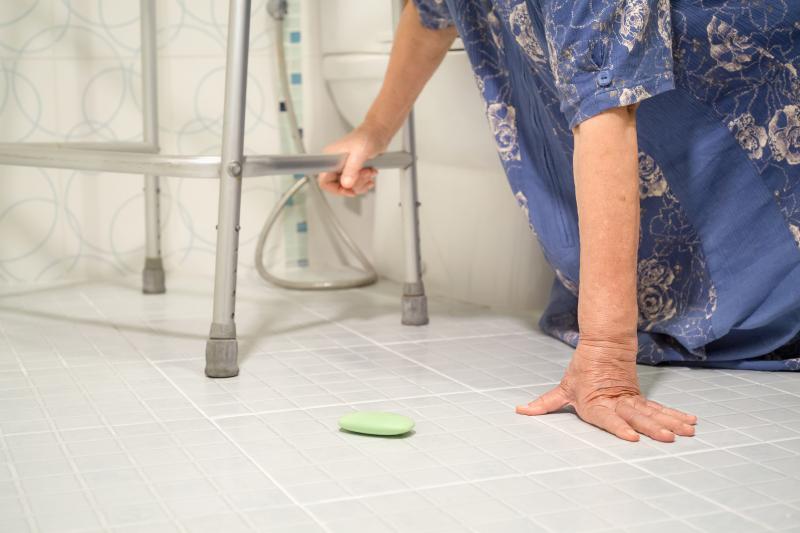 Who are most at risk of falls post-stroke?